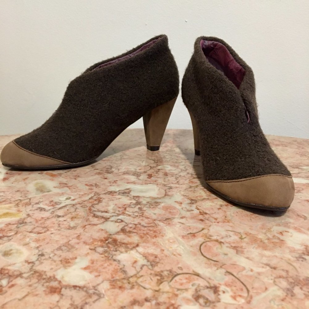 Vintage Poetic License Wool Suede Heel